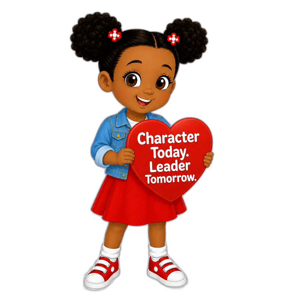 Mya with a Character Today Leader Tomorrow heart